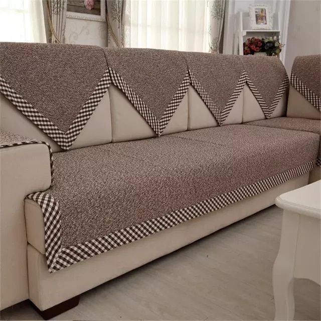 Couch Cover/Sofa Covers, Anti Slip Sofa Slipcover (Dark Brown)