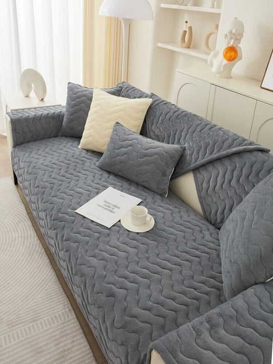 Couch Cover/Sofa Covers, Anti Slip Sofa Slipcover (Grey - III)